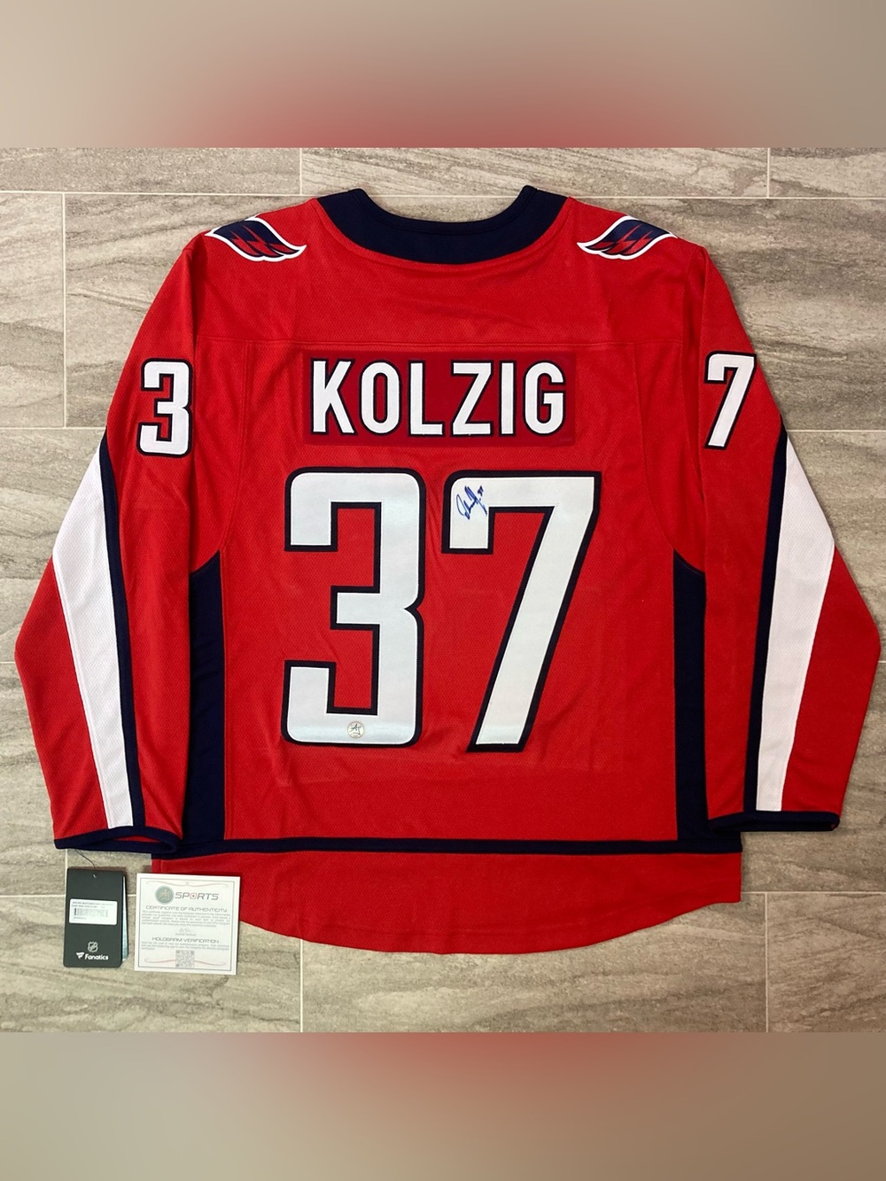 Fanatics Olaf Kolzig #37 Washington Capitals Autograph Signed Hockey Jersey